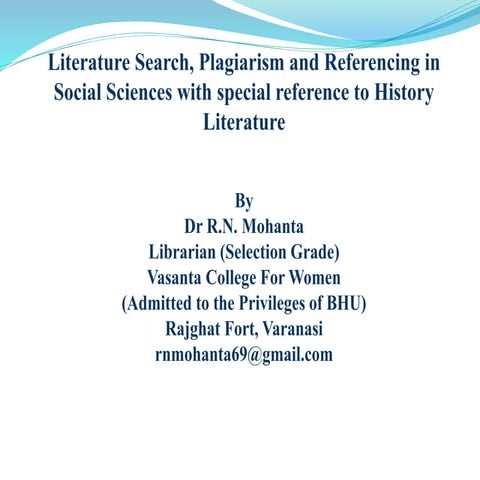 Literature search, referencing | PPTX