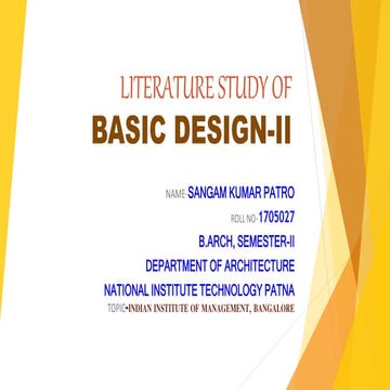 Literature study of basic design ii | PPTX