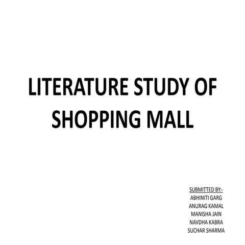 study of a shopping mall