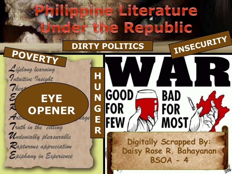 Philippine Literature Under The Republic Ppt