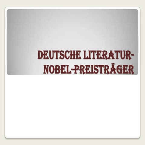Literatur nobelpreisträger