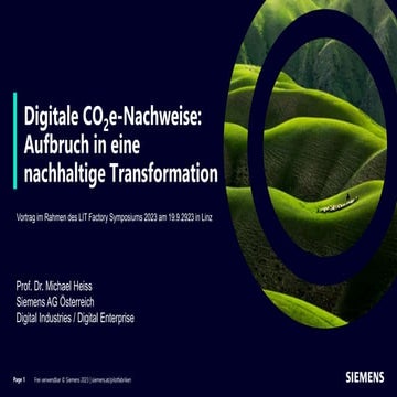 Product Carbon Footprint gemeinsam minimieren -  Datenaustausch in Ökosysteme...