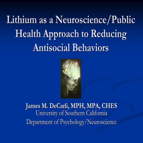 Lithium As A Neuroscience Approach