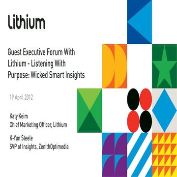 Lithium Marketing & Customer Intelligence Forum Presentation