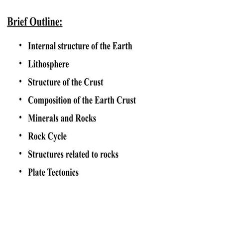 Comprehensive Overview of Earth's Structure, Rocks, and Plate Tectonics ...
