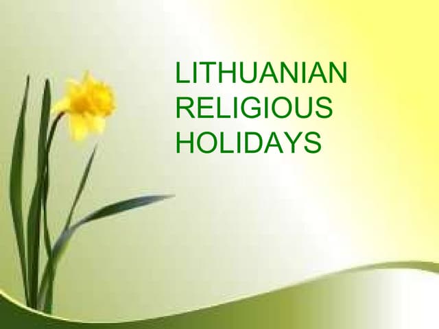 Lithuania.religious holidays calendar | PPT