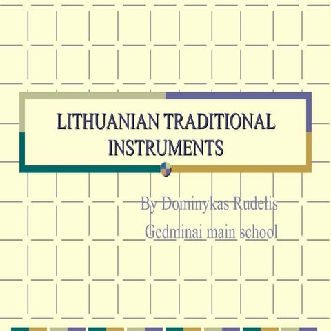 Lithuanian traditional instruments | PPT