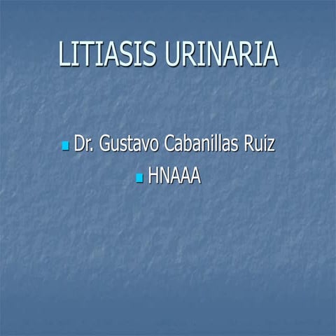 Litiasis urinaria