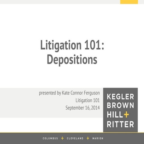 Litigation 101: Depositions