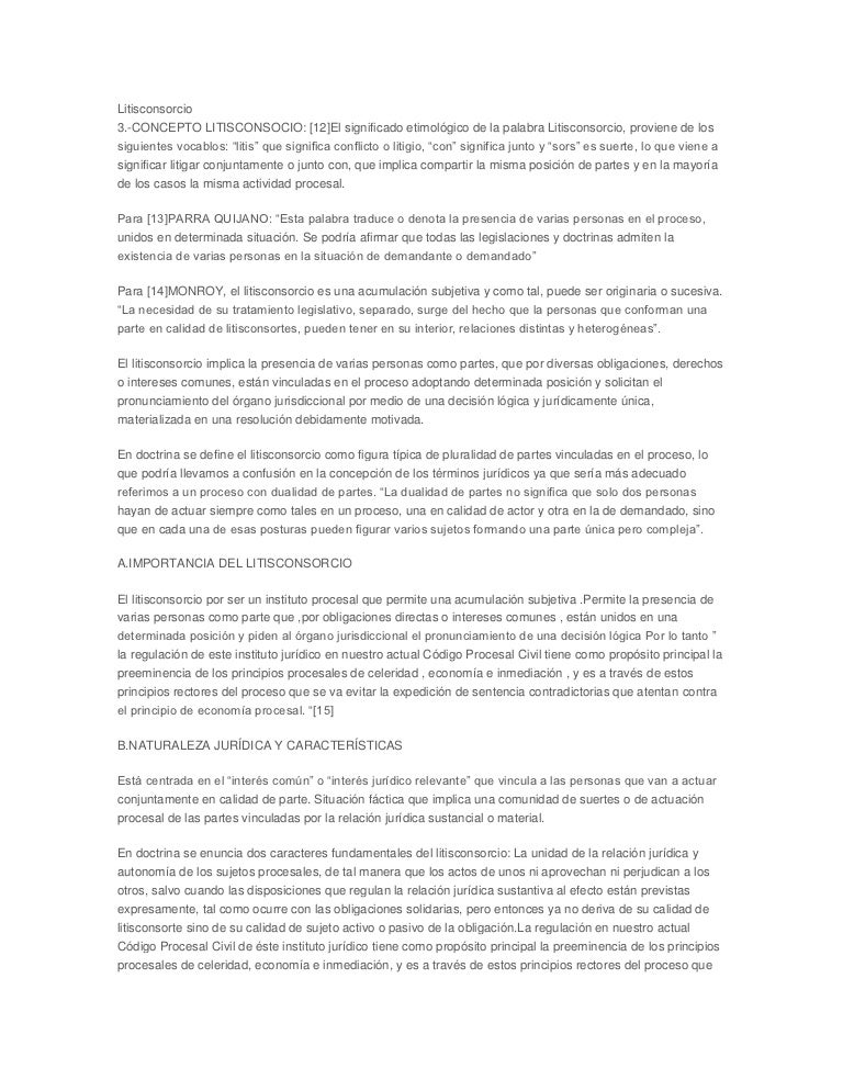 Litisconsorcio significado jurídico
