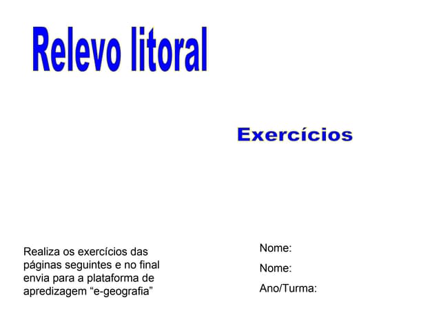 Litoral Exercícios