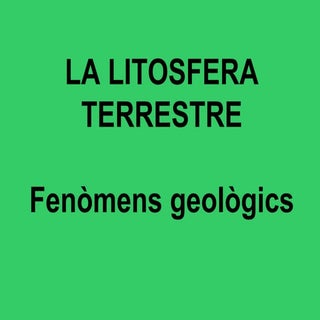 LITOSFERA  TERRESTRE