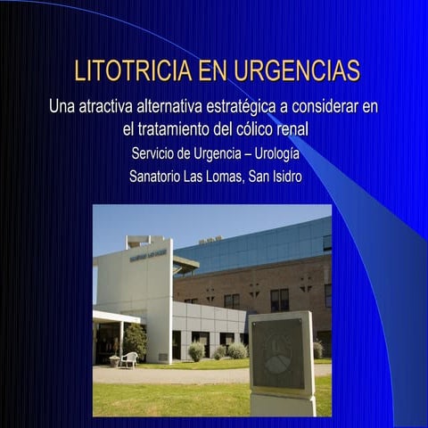 Litotricia en urgencias