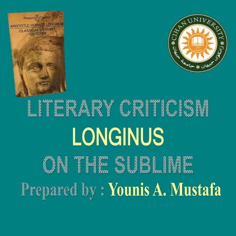 Litrary critesim - on the sublime by longinus
