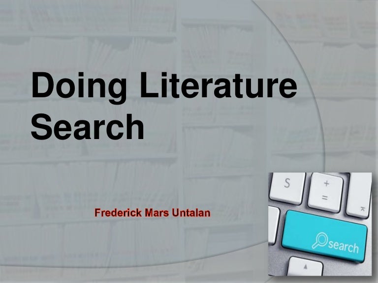 Doing literature review image