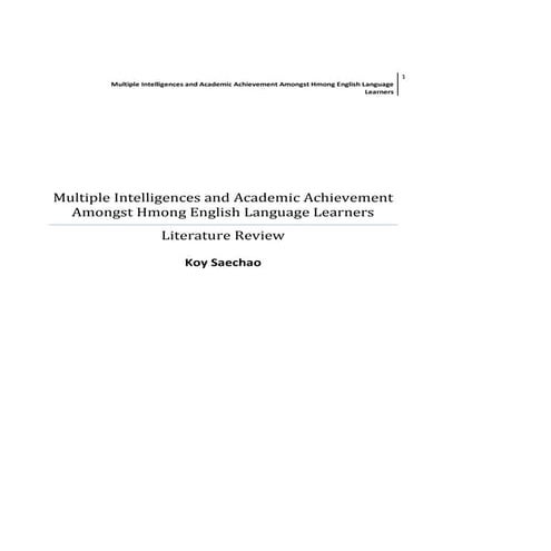 Multiple Intelligence Article