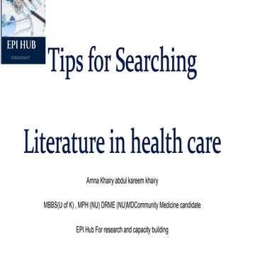 Litrture searching and reveiw