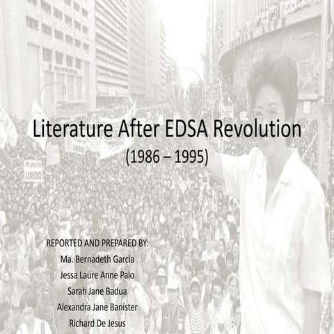 Philippine Literature After EDSA Revolution