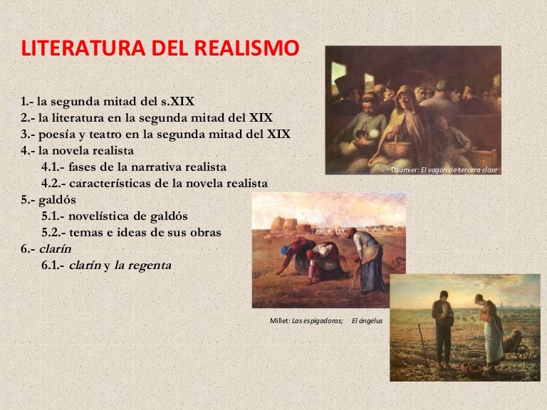 El Realismo marco histórico y cultural. Características