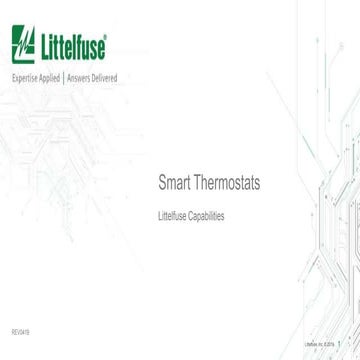 Littelfuse Smart Thermostat Capabilities