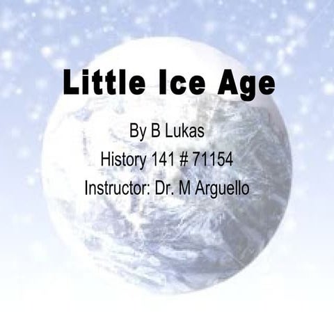 Little ice age