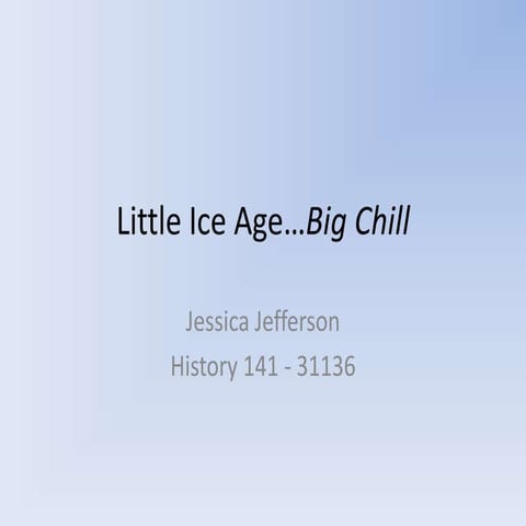 Little ice age