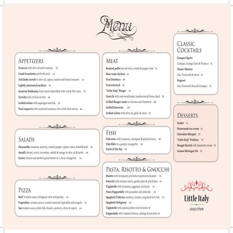 Cafe de paris english menu | PDF