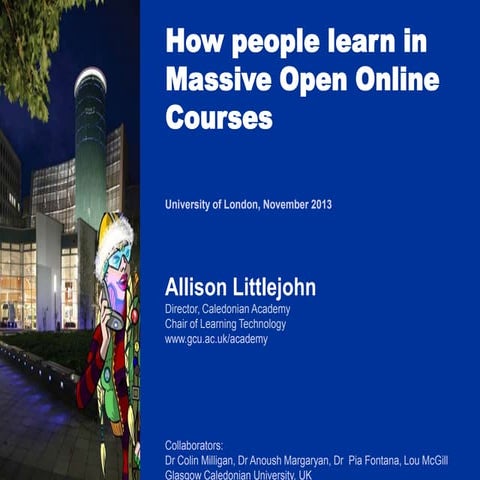 RIDE2013 presentation: How people learn in Massive Online Open Courses