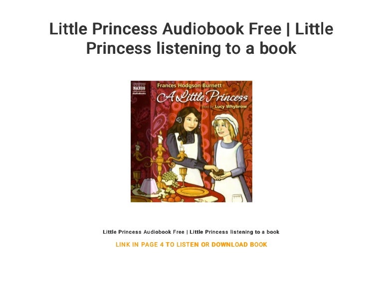 Little Princess Audiobook Free | Little Princess listening to a book