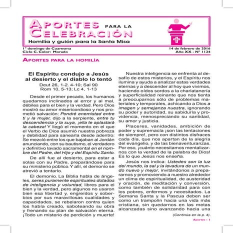 Liturgia 14 febrero