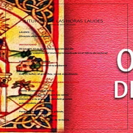 Liturgia de las horas laudes martes