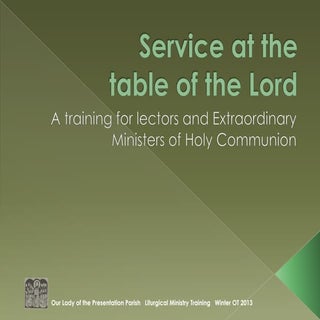 Liturgical ministry training 