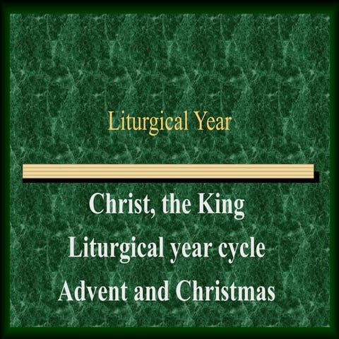 Liturgical year calendar of the Catholic Church