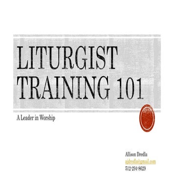 Liturgist training
