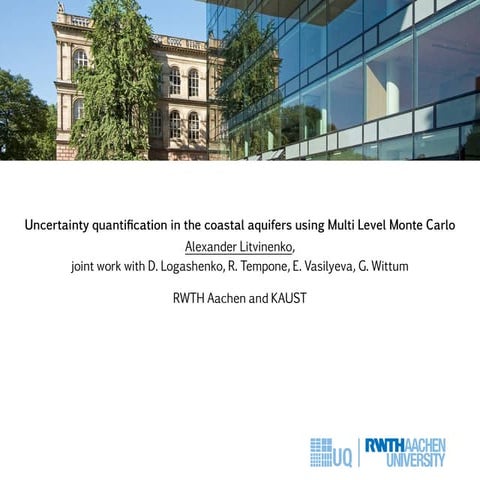 Uncertainty quantification in the coastal aquifers using Multi Level Monte Carlo