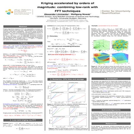 Litvinenko low-rank kriging +FFT  poster
