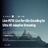 Live-PSTR: Live Per-title Encoding for Ultra HD Adaptive Streaming