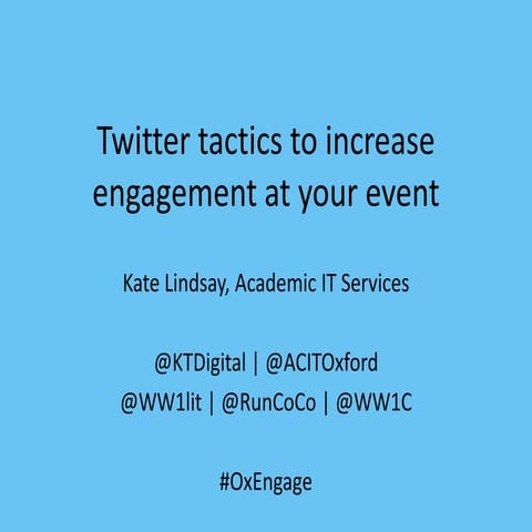 Twitter tactics to increase engagement at your event