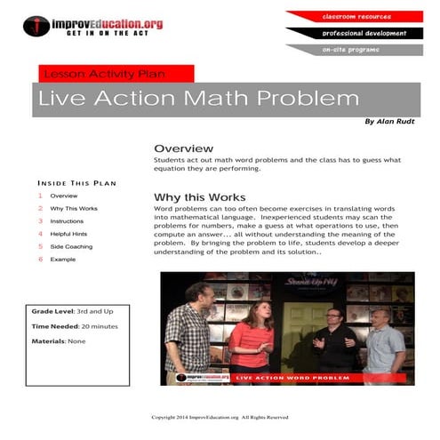 Live Action Math Problem