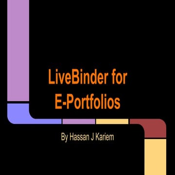 Live binder for e portfolio (1)