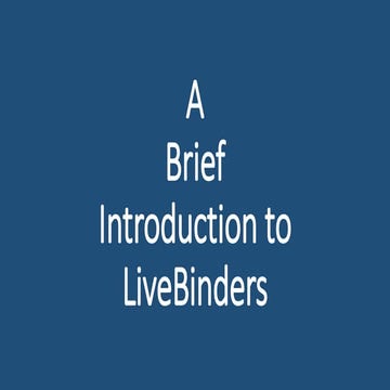 A brief introduction to LiveBinders