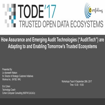 TODE 17 How Assurance and Emerging Audit Technologies 