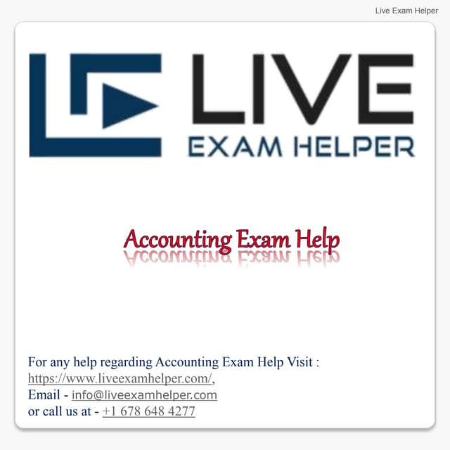 Live Exam Helper, Exam taker