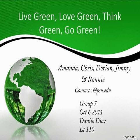 Live green, group 7 IST 110