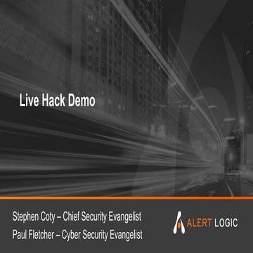 Cloud Security Summit (Boston) - Live Hack Demo 