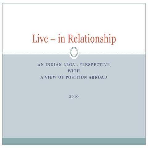 Live – in relationship