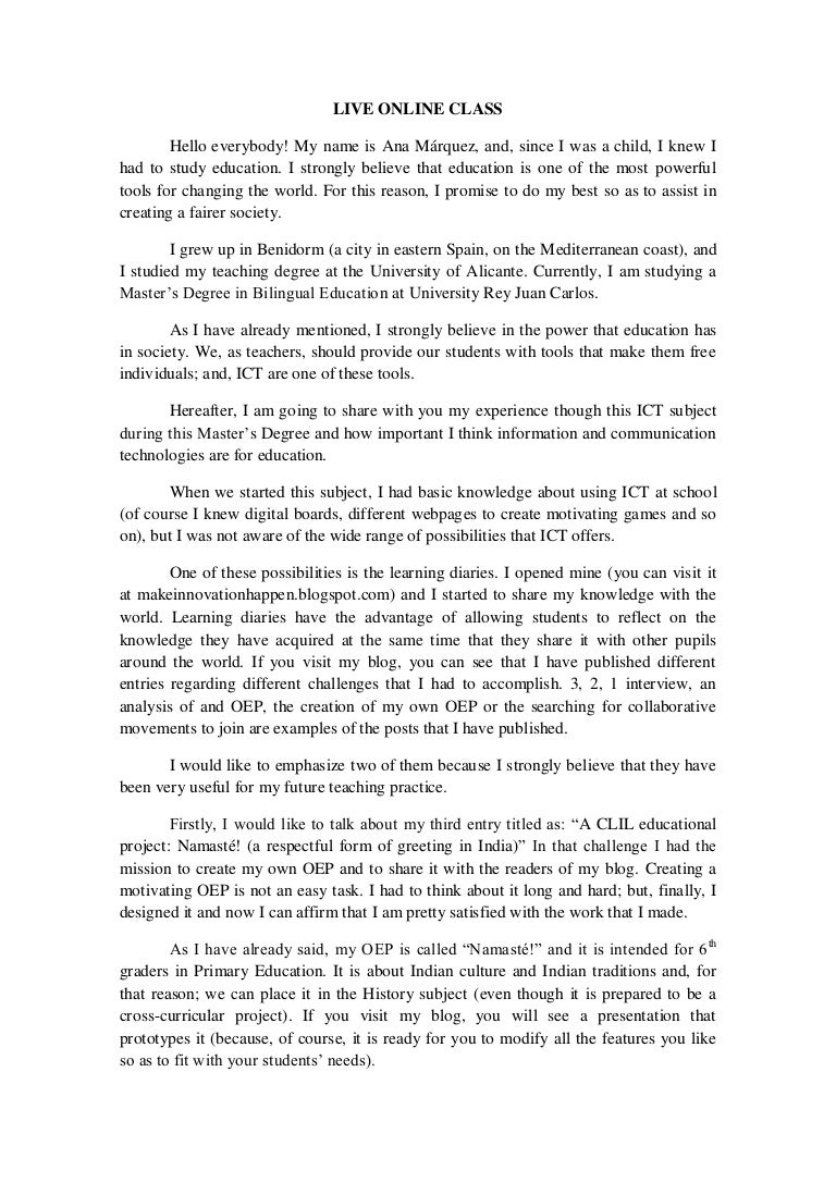 Online speech class image