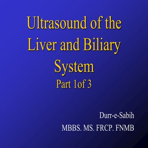 Liver ultrasound, step by step, part 1
