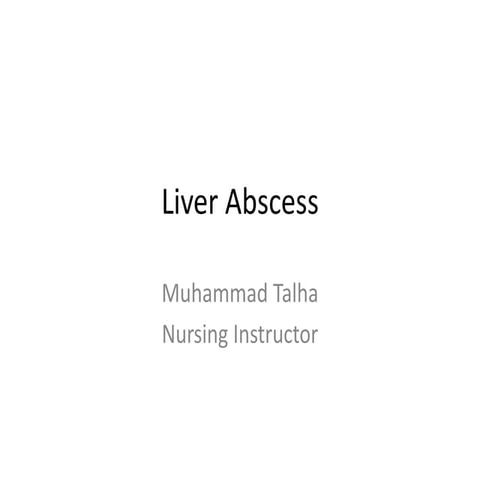 It's ppt about pediatrics (liver abscess) | PDF