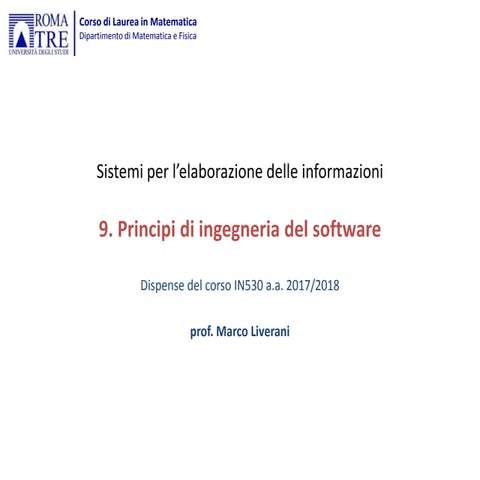 Principi di ingegneria del software